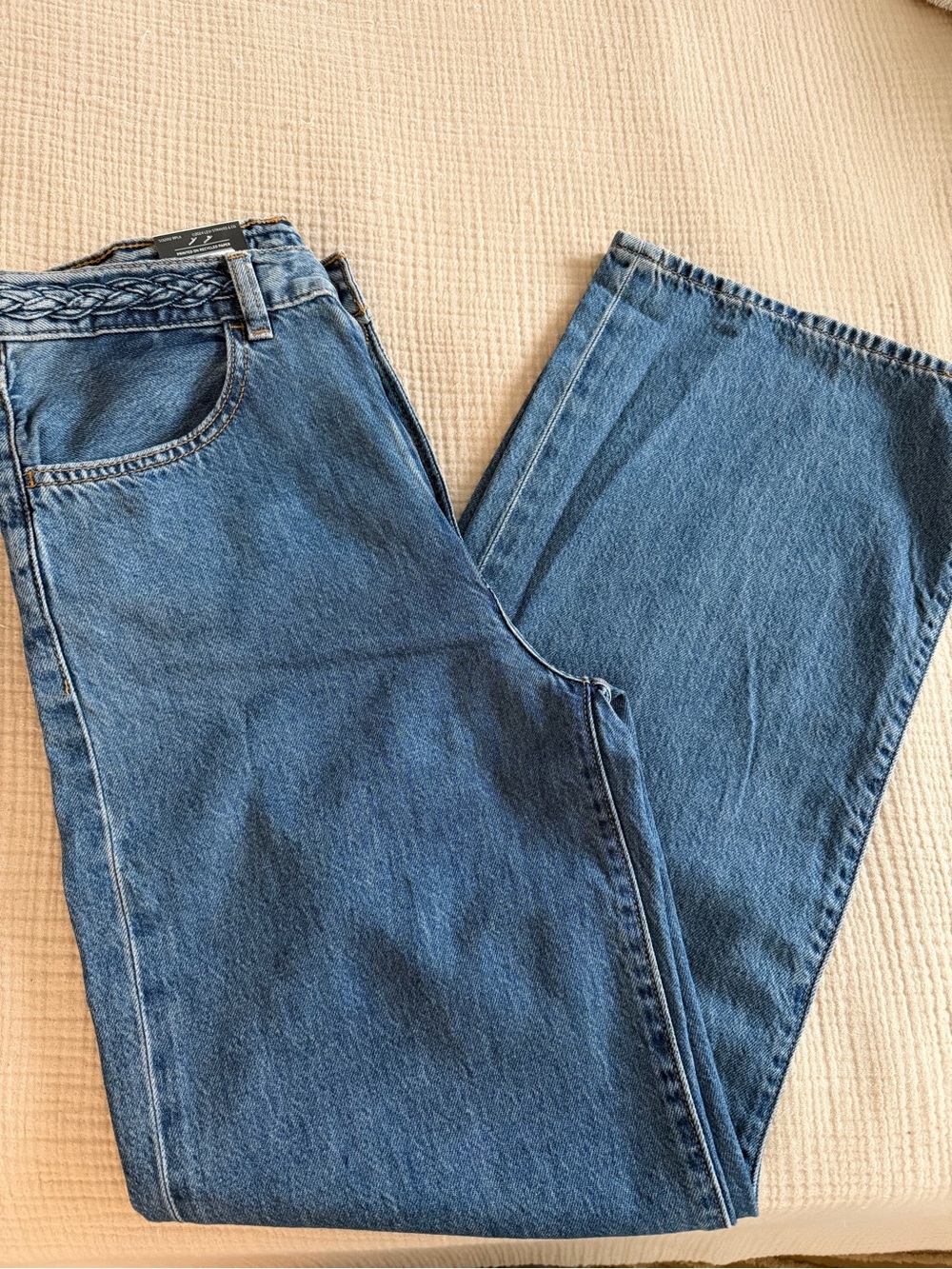 NEW Levi's Women’s Ribcage Wide Leg Jeans with Braided Waistband Detail